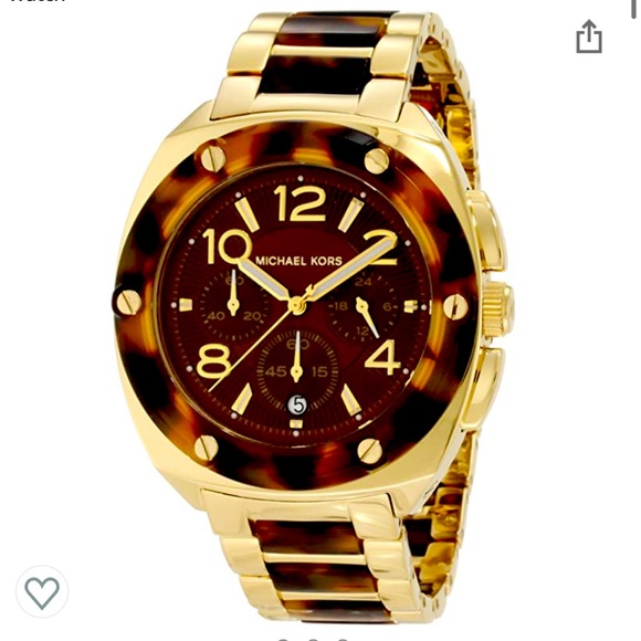 Michael Kors Tribeca Tortoise Brown Dial Watch - Picture 1 of 10